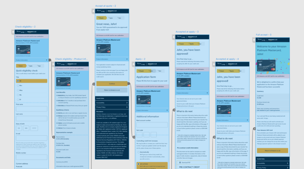 A prototype to test the end to end customer experience
