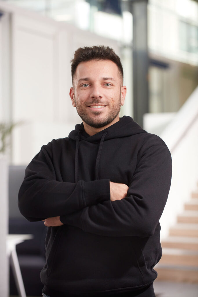 Andrea Intagliata posing for his hackathon picture