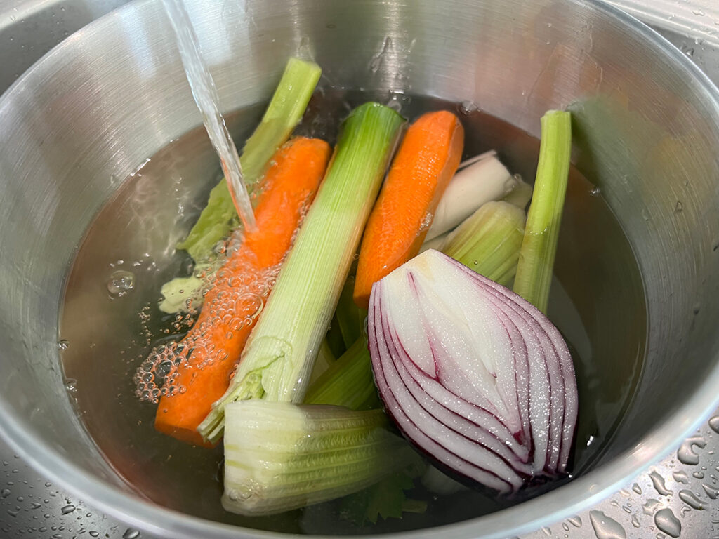 Wash all the vegetables thoroughly.